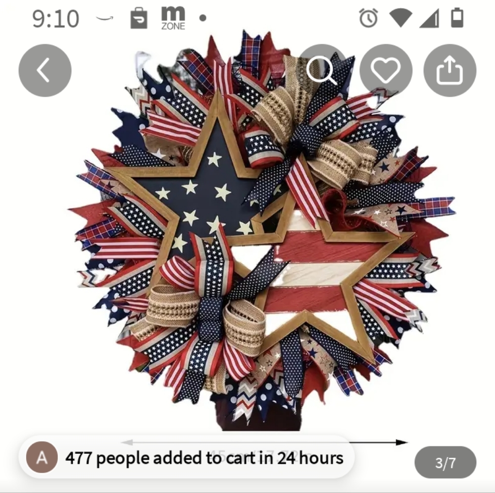4th of July door wreaths - Picture 2 of 3
